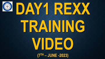 DAY1 REXX session video, features of REXX- JUNE 7 2023