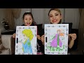 Annem İle 3 Renk Karlar Ülkesi Elsa Anna Boyama Challenge | 3 Marker Challenge!! Funny Kids Video