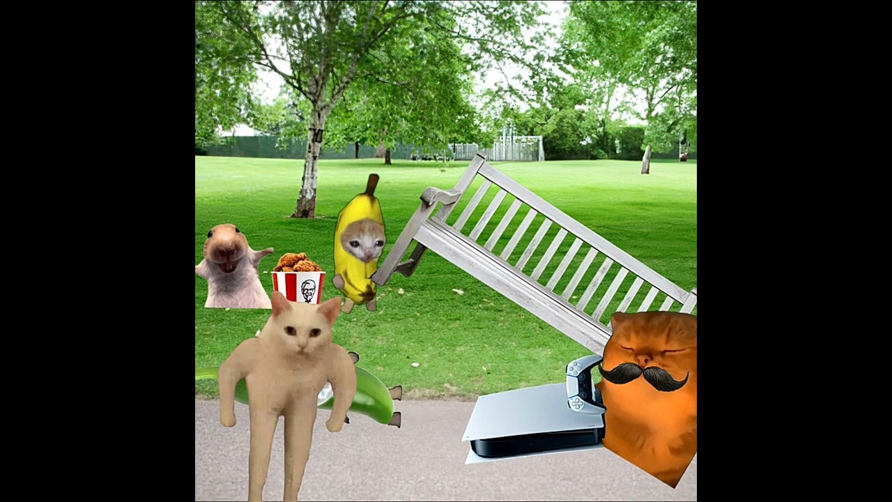 Greedy Bully Cat & Baby Banana Cat KFC 😺❤️ 