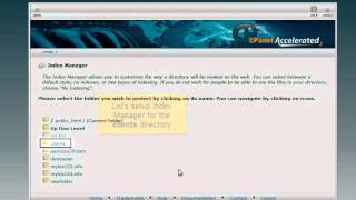 cPanel Tutorials - How to use the index manager