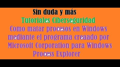 Como matar procesos en Windows mediante el programa  Process Explorer