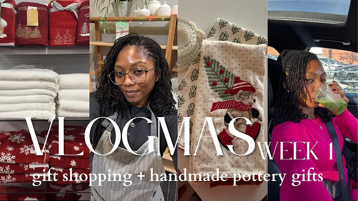 VLOGMAS WEEK 1 🛍️✨ | gift shopping, handmade gifts + christmas decor HAUL!!!