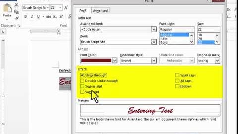 Formatting Text in Microsoft Word 2013
