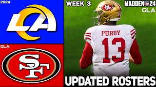 49ers vs. Rams | Week 3 | 2024 - 2025 Updated Rosters | Madden 24 PS5 Simulation