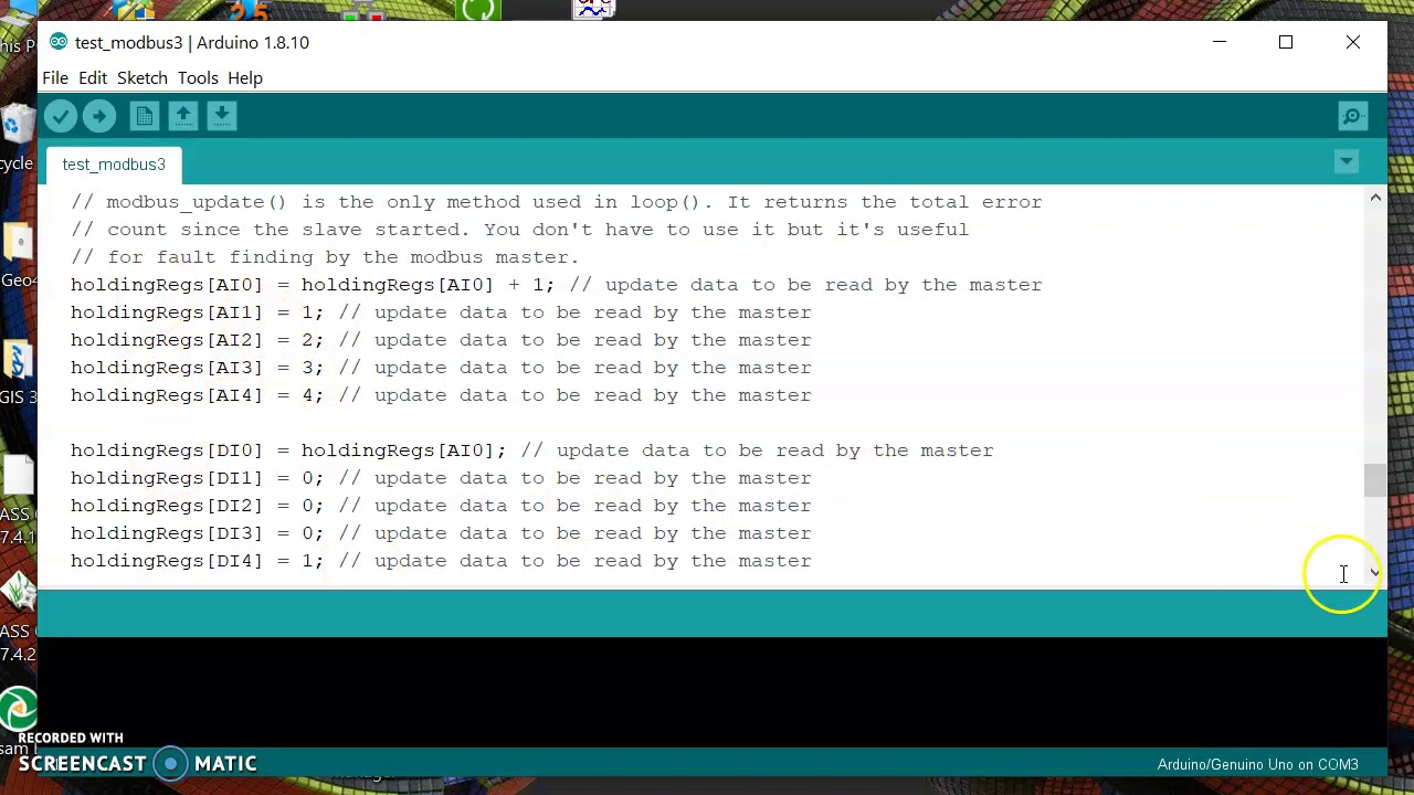 Recording Arduino Modbus Slave - YouTube