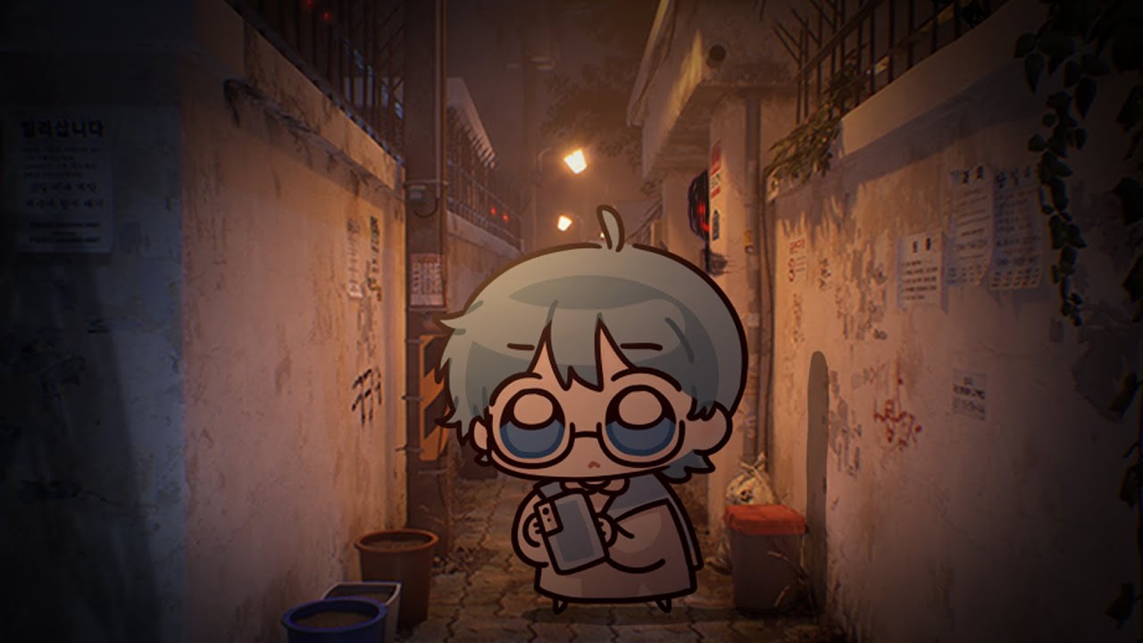 골목길에 혼자 남겨진 연쪽이..