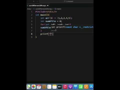 Sum of Elements of array in c program #shortsvideo #coding - YouTube