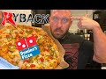 Ryback Destroys Entire XL Dominos Brooklyn Chicken Taco Pizza & Boneless Wings - Food Review Mukbang