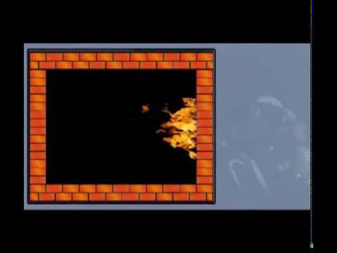 Fire against a wall in a compartment