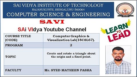 Program 2- Create and rotate a triangle about the origin and a fixed point.