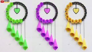 Paper Flower Wall Hanging - Ide Kreatif Hiasan Dinding dari Kertas Origami - Hiasan Kamar Cantik