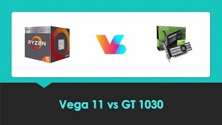 Vega 11 (Ryzen 5 2400G) vs GT 1030 - (1080P) New Games Comparison