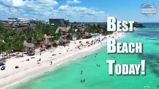 Thurs. 1 June 2023 - Playa del Carmen SEAWEED SARGASSUM Daily UPDATE - Drone Video - SUBSCRIBE!