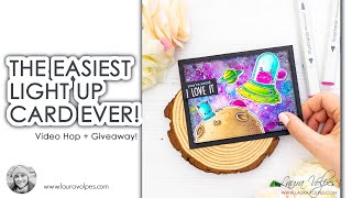 The EASIEST Way to Make Light Up Cards! Pear Blossom Press Hop + Giveaway!