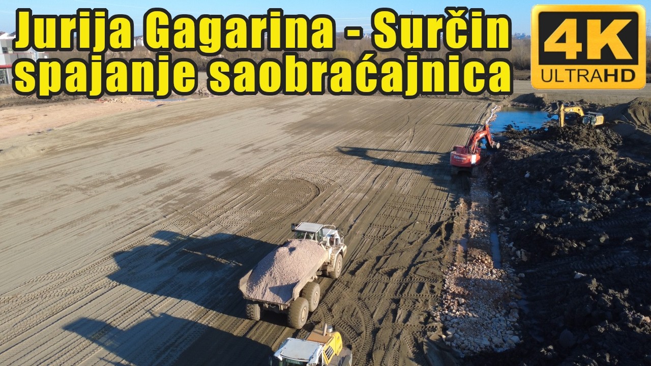 Spoj Jurija Gagarina sa brzom saobraćajnicom Novi Beograd - Miloš Veliki - dron snimak