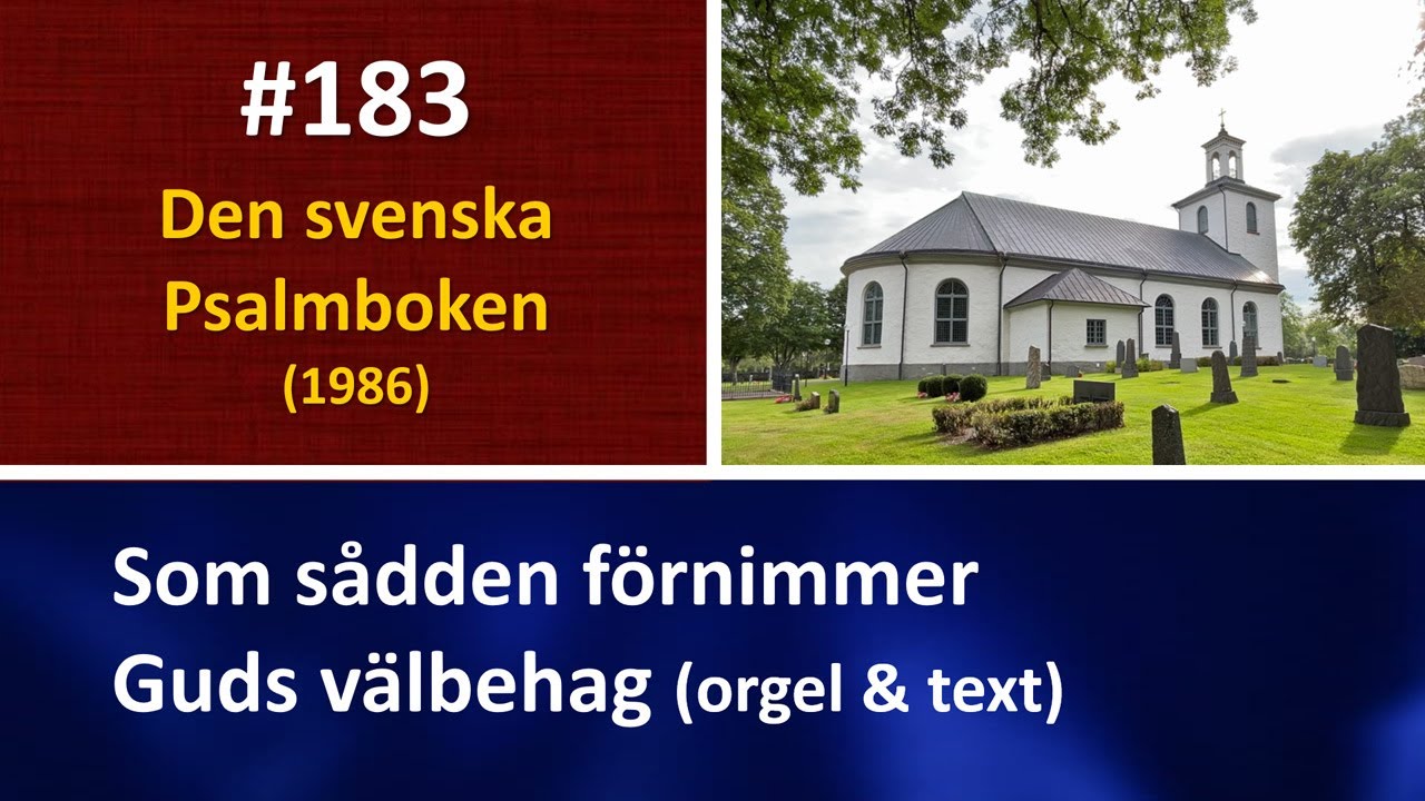 (Sv. Ps. 183) Som sådden förnimmer Guds välbehag (orgel & text)