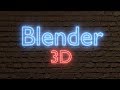 Неоновая вывеска в Blender