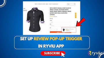 How to Set up the Review Pop Up Trigger in Ryviu app?