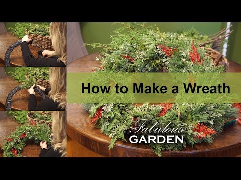 How to make a wreath out of fresh greenery