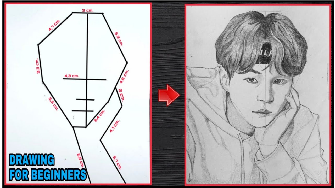 HOW TO DRAW JHOPE STEP BY STEP FOR BEGINNERS - BLACK SKETCH GALLERY