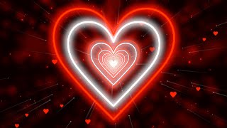 Heart Tunnel❤️Red Love Heart Tunnel Background Video Loop | Heart Wallpaper Video [3Hours]