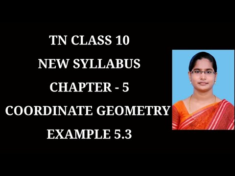 10th Maths Ch-5 Coordinate Geometry | Example 5.3 | Samacheer One plus One channel