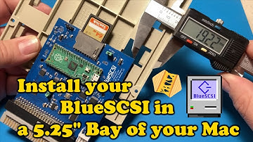 Did you know you can mount the #BlueSCSI v2 in a 5.25" bay on your #Macintosh? #MARCHintosh