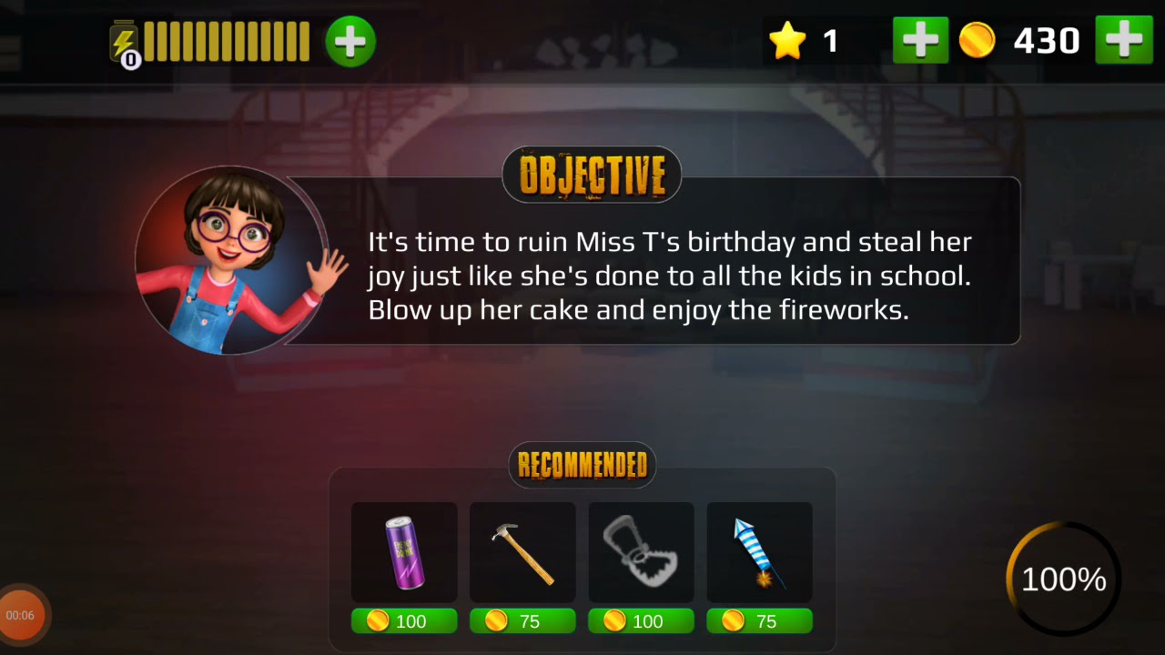 how to play scary teacher 3D(level-7)party pooper