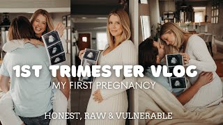 1ST TRIMESTER VLOG | 513 weeks | finding out, first scans and symptoms