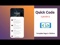 Quick Code A Template Page With Children In Flutter - Fast Motion Coding Example In Flutter