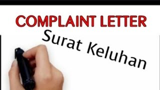 COMPLAINT LETTER || surat keluhan #bahasainggrisbisnis