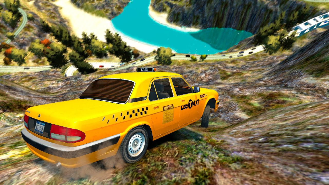 GTA 4 Cliff Drops & Crashes (Real Cars Mods) ep.26