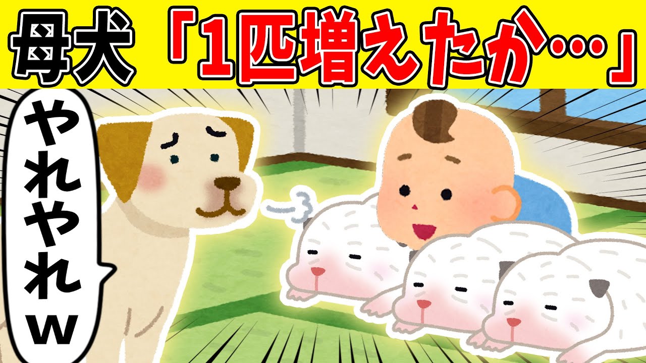 【衝撃】0歳児への対応が神過ぎる母犬【ゆっくり】