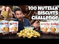 100 NUTELLA BISCUITS CHALLENGE (Con rinforzo di 2 LITRI di LATTE) - CHEAT DAY - MAN VS FOOD