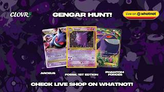 WOTC NIGHT! GENGAR HUNT ! BASE SET & MORE! CHECK OUT OUR LIVE SHOP ON WHATNOT! WOTC NIGHT! GENGAR HUNT ! BASE SET & MORE! CHECK OUT OUR LIVE SHOP ON WHATNOT!
