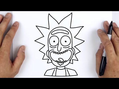 How to Draw Rick Sanchez | Rick and Morty - Easy Step By Step Tutorial For Beginners