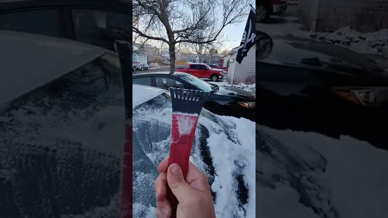 What is the back of an ice scraper for? 