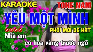 ✔YÊU MỘT MÌNH Karaoke Nhạc Sống Tone Nam ( NHẠC HAY DỄ HÁT ) - Tình Trần Organ