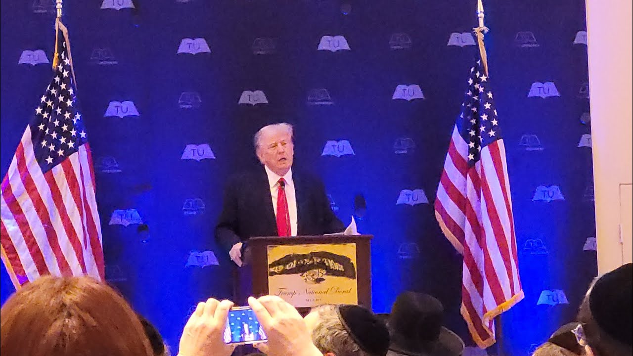 Donald J. Trump Speaking at Torah Umesorah Presidents Convention YouTube