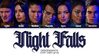 Dylan, Sofia, Booboo, Thomas, Dove, China, Cameron - Night Falls (DESCENDANTS) Color Coded Lyrics