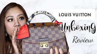 THE BAG REVIEW: UNBOXING LOUIS VUITTON CROISETTE IN DAMIER EBENE ❤️ 