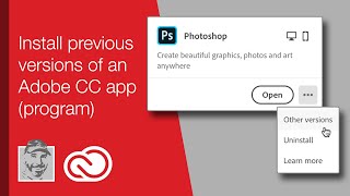 Install previous versions of an Adobe CC app (program)