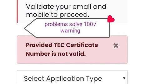 csc registration problem | Provided TEC Certificate Number is not valid। #csc #tecnumber