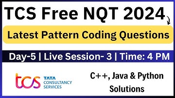 TCS Coding Questions | Day-5 | TCS NQT 2024 Preparation |Free Preparation |Latest Pattern Questions