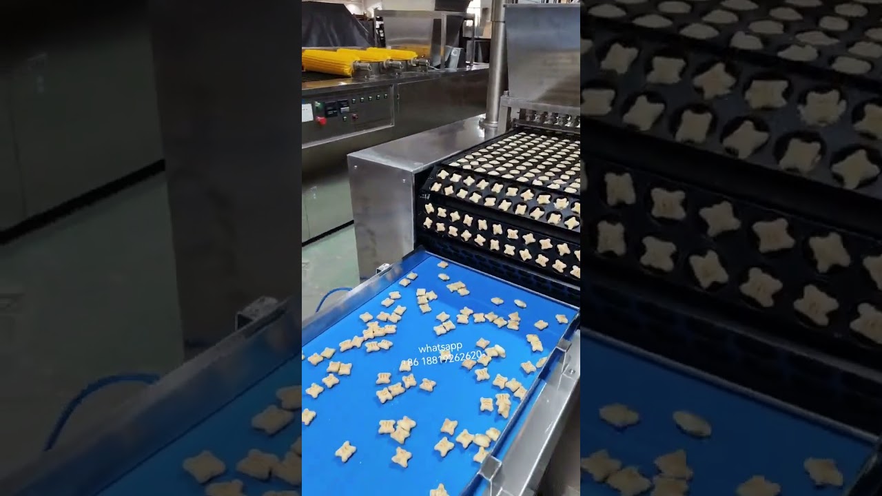 Chocolate filling injection bear biscuit making machine