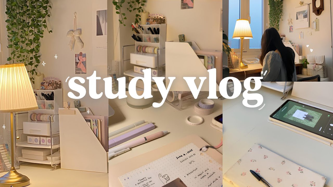 STUDY VLOG | 5:30 AM mornings, lots of studying, journal, study productive, motivation ˚ ༘🧸ྀི