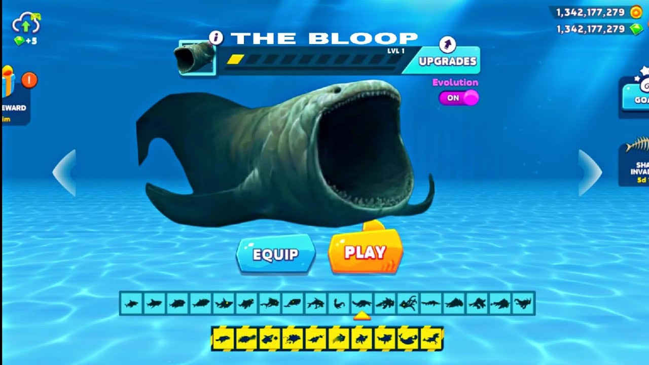 Hungry Shark Evolution- The Bloop Coming Soon All sharks Unlocked Evill Behellmouth |hungry shark