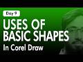 Day 9: Uses of Basic Shapes in Corel Draw #logo #logodesign #table