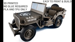 Fully 3D Printed WW2 Jeep Replica (Willys MB) | FDM 3D Printing!