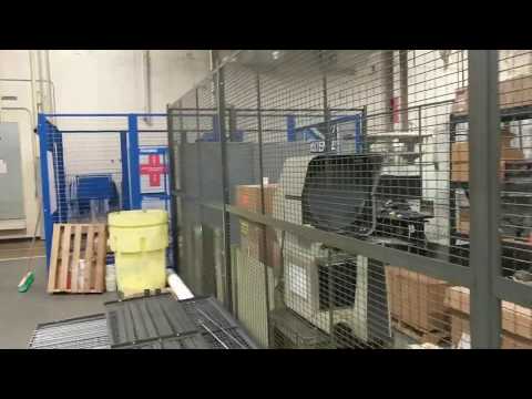 Industrial Wire Partition Cage Move and Install(1)